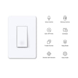 TP-Link Tapo Smart Light Switch, Single Pole, Neutral Wire Required, 2.4GHz Wi-Fi Light Switch Compatible with Alexa and Google Home, UL Certified, No Hub Required, White, Tapo S500(4-Pack)