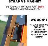 DESERT FOX GOLF Phone Caddy – Adjustable Golf Cart Phone Holder with Secure Strap for Hands-Free GPS & Golf Apps – Universal Fit