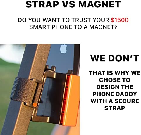 DESERT FOX GOLF Phone Caddy – Adjustable Golf Cart Phone Holder with Secure Strap for Hands-Free GPS & Golf Apps – Universal Fit