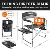KingCamp 2-Pack Directors Camping Chair with Padded Folding Portable Seats, Black