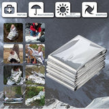 Emergency Foil Blanket Silver (25 Pack), Survival Thermal Mylar Blankets Individually Packaged Perfect for Outdoors, Hiking, Survival, Marathons or First Aid