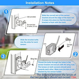 Garage Door Safety Sensor Beam Eyes, Garage Door Opener Parts Compatible with Liftmaster/Sears/Chamberlain/Craftsman/Linear Replacement (41A5034, 801CB-P) (Beam Eyes + Bracket)