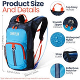 Kids Hydration Backpack with 1.5L Water Bladder Hiking Backpack Lightweight for Boys or Girls Children Biking Climbing Running Cycling