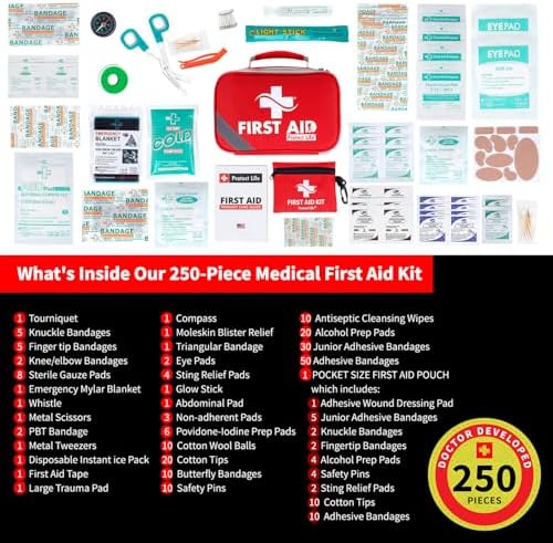 Protect Life Survival First Aid Kit for Home/Business, Camping Survival Kits