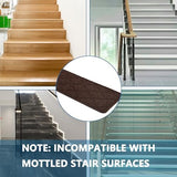Stair Treads for Wooden Steps Indoor, 15 Pack 8" X 30" Non Slip Carpet Stair Treads with Reusable Adhesive for Kids Elders and Dogs, Surface Polyester TPR Backing Stair Rugs, Brown