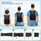 FIORETTO 15L Hiking Backpack for Women Men Mini Packable Backpack Lightweight Small Daypack for Camping Travel Outdoor, Black