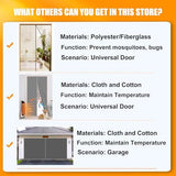 Garage Screen Doors for 2 Car Garage-16x7FT Fiberglass 2300g/5.1lb Durable Heavy Duty Magnetic Garage Door Screen Hands Free with 6 Roll Up Starps for Patio, Outdoor, Gym, Crafts Sun House Porch