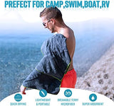 4Monster 4 Pack Microfiber Camping Towel Quick Dry, Super Absorbent Travel Towel with Waterproof Bag, Lightweight Boat Towel for RV, Sport, Gym, Beach, Pool, Swim,Family Trip
