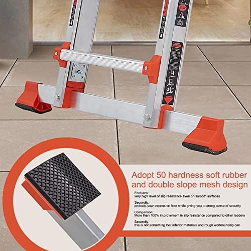 Ladder, A Frame 5 Step Ladder Extension, 17 Ft Anti-Slip Multi Position Ladder, Storage Folding Ladder, 330 lbs Security Load Telescoping Aluminum Ladders for Stairs Home Indoor Outdoor Roof