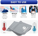 YQXCC 4 Pack Cooling Towel (47"x12") Ice Towel for Neck, Microfiber Cool Towel, Soft Breathable Chilly Towel for Yoga, Sports, Golf, Gym, Camping, Running, Fitness, Workout & More Activities
