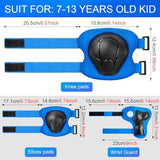 Kids Protective Gear Set Knee Pads for Kids 3-14 Years Toddler Knee and Elbow Pads with Wrist Guards 3 in 1 for Skating Cycling Bike Rollerblading Scooter