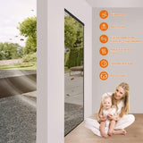 MAGZO Hanging Screen Door, Fits Door Size 30" x 80" (Curtain Size 32'' x 81''), Upgraded Fiberglass Mesh Net with Tension Rod&Hook&Loop (One Piece Can be Installed in 2 Ways), Weighted Bottom, Grey