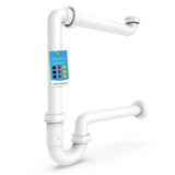 Bächlein G 1 1/4 Inch Space-Saving Siphon for The Bathroom - 32 mm Flat Washbasin Siphon - Odour Trap Bathroom - Made in Germany