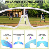 3PACK Kids Sunglasses Polarized Youth Baseball Sunglasses Boys Girls Softball Cycling UV400 Protection Goggles
