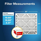 Filtrete 20x20x4 Air Filter, MPR 1000, MERV 11, Allergen Defense 12-Month Deep Pleated 4-Inch Air Filters, 2 Filters