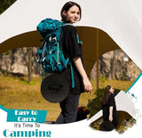 19.7” Heavy Duty Collapsible Stool with Cushion - Portable, Foldable Camping Stool for Adults, Max Capacity 1000lbs