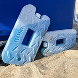 Kona Blue/Ice Ice Packs for Lunch Box - 2 lb Freezer Packs Compatible with Yeti Cooler Bags | Dry Ice Shock Pack, Long-Lasting Reusable Ice Packs for Lunch Bags (10" x 5.5" x 1.5" Pack of 4)