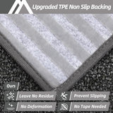 COSY HOMEER Edging Stair Treads Non-Slip Carpet Mat 28inX9in Indoor Stair Runners for Wooden Steps, Edging Stair Rugs for Kids and Dogs, 100% Polyester TPE Backing (4pc, Black)