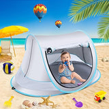 Baby Beach Tent,Large Pop Up Beach Tent Sun Shade for Beach,Portable Baby Travel Tent with Mosquito Net,Indoor Baby Play Tent,UPF 50+ UV Protection Sun Shelters for Infants