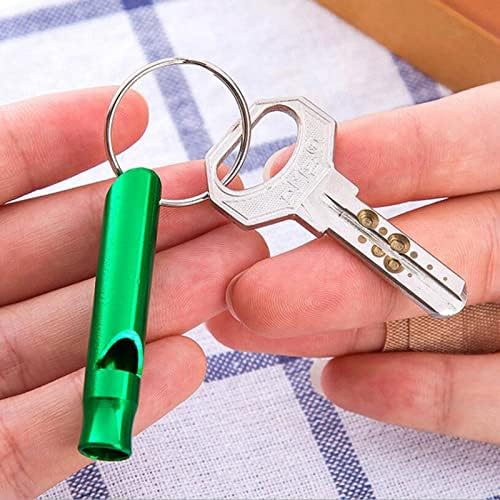 Tergy Emergency Whistle with Keychain Aluminum Survival Whistle Key Chain for Camping Hiking Boating Hunting Fishing