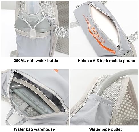INOXTO Running Hydration Vest Backpack,Lightweight Insulated Pack with 1.5L Water Bladder Bag Daypack for Hiking Trail Running Cycling Race Marathon for Women Men