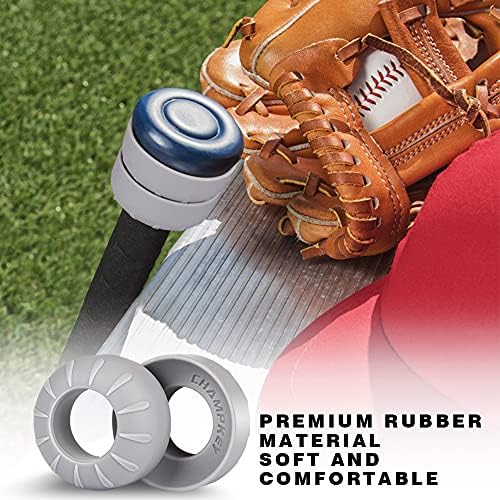 CHAMPKEY Premium Choke Up Rings 4 Pack | Reduced Hands Pain and Pressure Baseball Rings | Ideal for Baseball, Softball and Tee Ball Bat