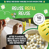 Ecoegg Laundry Egg – 70 Loads | Free & Clear/Fragrance-Free Laundry Detergent | Non-Bio, No Enzymes, Phosphates, Palm Oil or Chlorine Bleach | Safe for Sensitive Skin