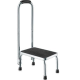 Step Stool with Handle for Adults Step stools with Handle for Elderly for Bed Chrome-Plated Steel Frame 330Lbs Capacity Use at Home Bathroom Kitchen