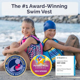 Limmys Premium Kids Swim Vest - Toddler Swim Jacket and Buoyancy Swimming Aid - Modern Design Swimming Vest for Boys, Girls and Babies - Drawstring Bag Included
