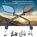 Handlebar Bike Mirror, Scratch Resistant Glass Lens, Ajustable and Rotatable Safe Rearview Bicycle Mirror