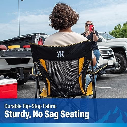 Kijaro Sports Fan Folding Chair, 26" L x 35.5" W x 37" H, Pittsburgh Steelers