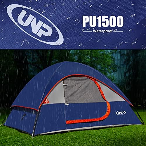 Camping Tent 2 Person, Waterproof Windproof Tent with Rainfly Easy Set up-Portable Dome Tents for Camping…