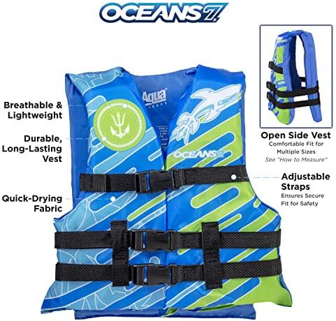 Oceans 7 U SCoast Guard Approved, Infant-Child-Youth Life Jacket Vest – Sizes for 8-90 lbs. – Type III Vest, PFD, Personal Flotation Device