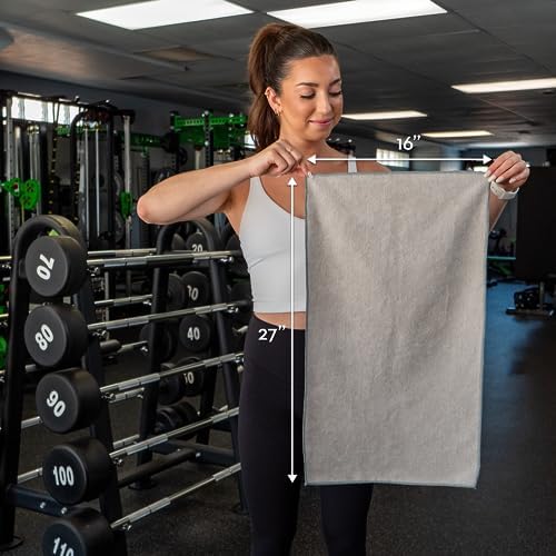 S&T INC. Microfiber Gym Towels, Yoga Towel for Home and Gym Bag, 16 Inch x 27 Inch, 6 Pack