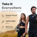 Hydracy Water Bottle with Time Marker -Large BPA Free Water Bottle & No Sweat Sleeve -Leak Proof Gym Bottle with Fruit Infuser Strainer & Times to Drink -Ideal for Fitness Sports & Outdoors