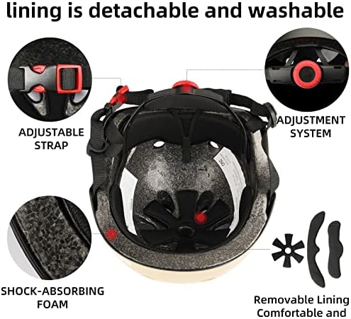 Kids Bike Helmet,Toddler Skateboard Helmets for Ages 2-3-5-8-14 Years Boys Girls，Adjustable Multi-Sport Bicycle Skateboarding Football Roller Skating Scooter Rollerblade Balance Bike Helmet