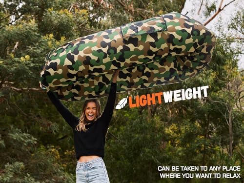 WEKAPO Inflatable Lounger Air Sofa Hammock-Portable,Water Proof& Anti-Air Leaking Design-Ideal Couch for Backyard Beach Traveling Camping Picnics & Music Festivals