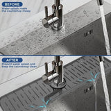 24" Splash Guard Plus Size Silicone Sink Faucet Drying Mat Handle Drip Catcher Tray Dish Sponge Holder Kitchen Accessories Protector Home Organization Gadgets Organizer