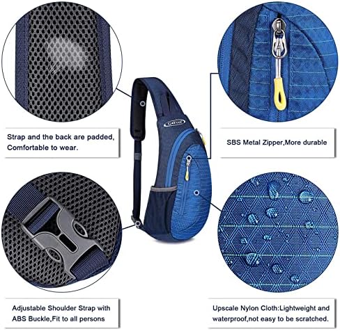 G4Free Sling Bags Men and Women Shoulder Backpack Small Crossbody Chest Sling Backpack (Blue)