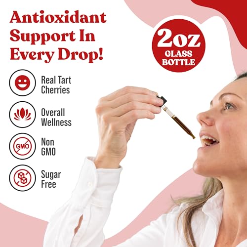 Rejuvica Health Cherry Force - Advanced Tart Cherry Extract - Real Tart Cherries - Rich in Phytonutrients - Liquid Extract for Better Absorption