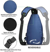 AMJ Crossbody Sling Bag Men Women, Casual Shoulder Backpack, Chest Daypack Satchel for Hiking Travel