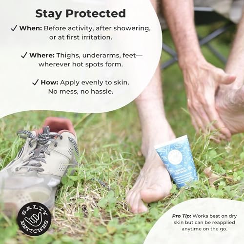 Waterproof Anti Chafing Ointment, Chafing Gel, Half Marathon Essentials, Anti-Chafe, Military Gear Essential, Running Essentials, Gifts for Runners - Rose Scented - 1pk