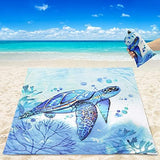 Beach Blanket Waterproof Sandproof Extra Large Beach Mat 79" X 83"/120"x108"for 1-8 Adults Quick Drying Durable Outdoor Picnic Mat for Beach Travel Camping Hiking