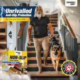 24"x4" Clear Non-Slip Stair Treads for Wooden Steps (18-Pack) - Self Adhesive Strips - Transparent Indoor