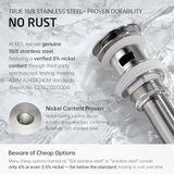 KES Bathroom Vessel Vanity Sink Pop Up Drain Stopper with Overflow for 1.6"-1.9" Sink Hole, All Metal Rustproof Brass and 304 Stainless Steel, Brushed Nickel, S2008A-BN