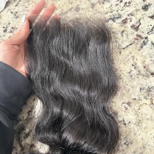 BEEOS 5x5 HD Lace Closure Only, 0.10mm Ultra-Thin Film HD Lace Body Wave Full Cuticle Aligned Virgin Human Hair Closure Pre Plucked Natural Hairline 18 Inch