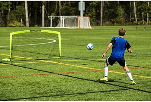 Franklin Sports Blackhawk Backyard Soccer Goal - Portable Pop Up Soccer Nets - Youth + Adult Folding Indoor + Outdoor Goals - Multiple Sizes + Colors - Perfect for Games + Practice