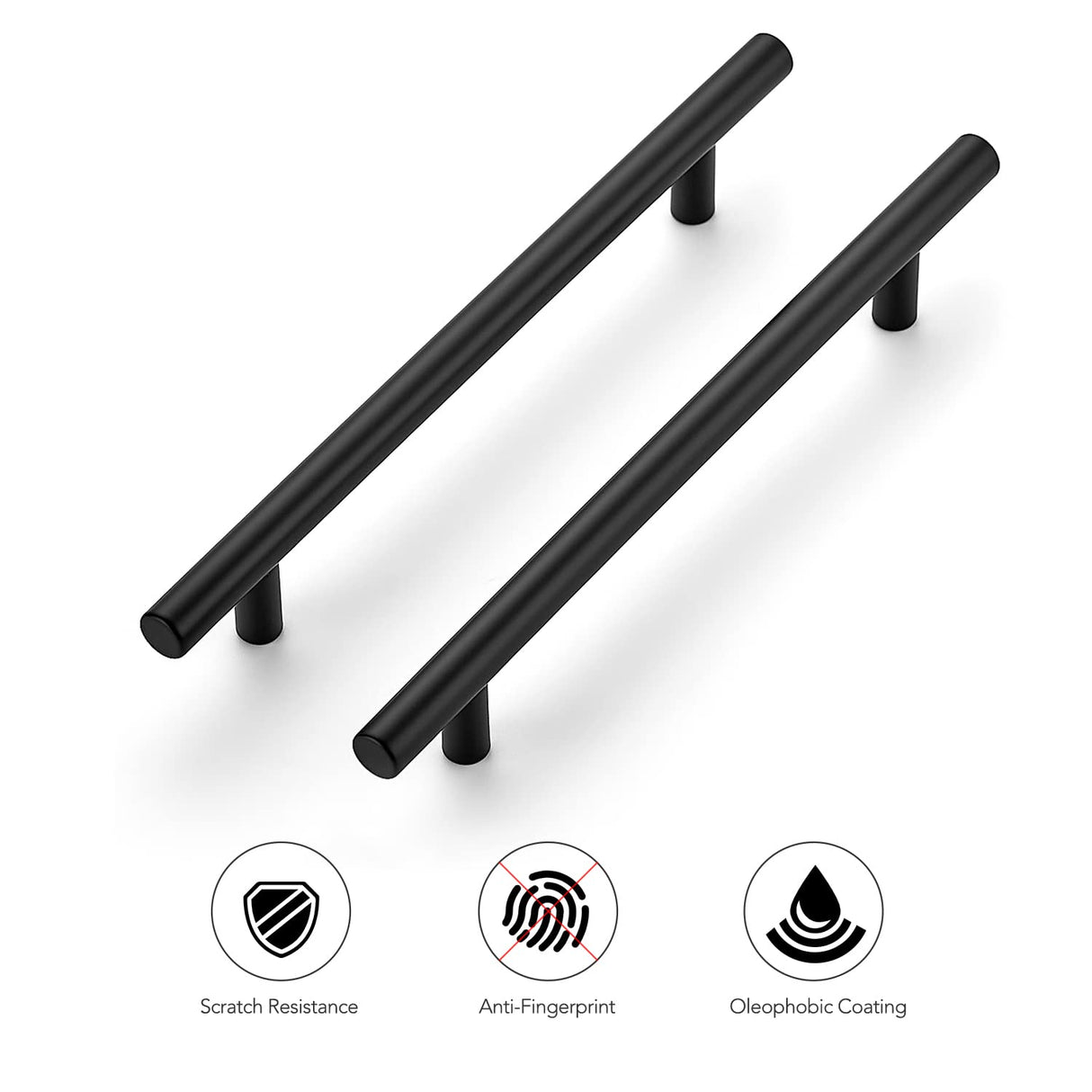 Ravinte 18 Pack 8-13/16 Inch Cabinet Handles Matte Black Stainless Steel Kitchen Drawer Pulls Cabinet Pulls 8-13/16"Length,6-1/4" Hole Center