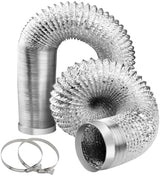 4-Inch Dryer Vent Hose 26FT, Flexible Aluminum Duct with 2 Clamps, Heavy-Duty Four Layer Protection for HVAC Ventilation and Exhaust
