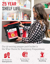 READYWISE - Prepper Pack Bucket, 52 Servings, Emergency, MRE Meal & Drink Supply, Premade, Freeze Dried Survival Food, Hiking, Adventure & Camping Essentials, Individually Packaged, 25 Year Shelf Life